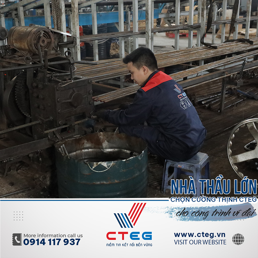 Quy trình sản xuất bulong neo đai ốc 2 đầu 3