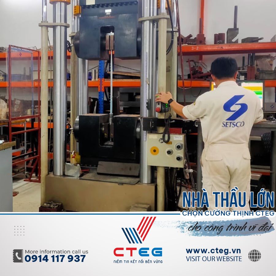 Test sản phẩm bulong neo tại phòng LAB